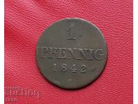 Γερμανία-Ανόβερο-1 πφένιγκ 1842
