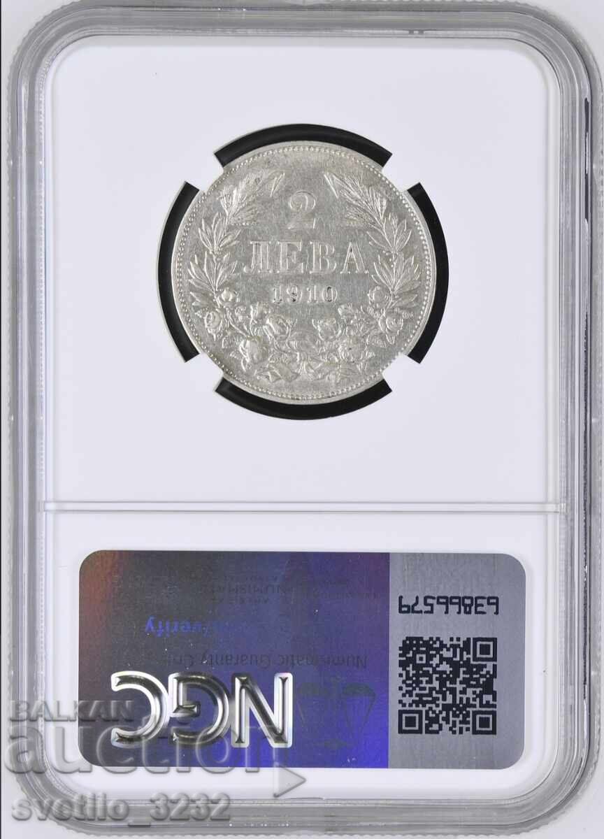 2 Leva 1910 AU 53 NGC with price 459.00 BGN | € 234.68 2 Leva 1910 AU 53 NGC with price 459.00 BGN | € 234.68