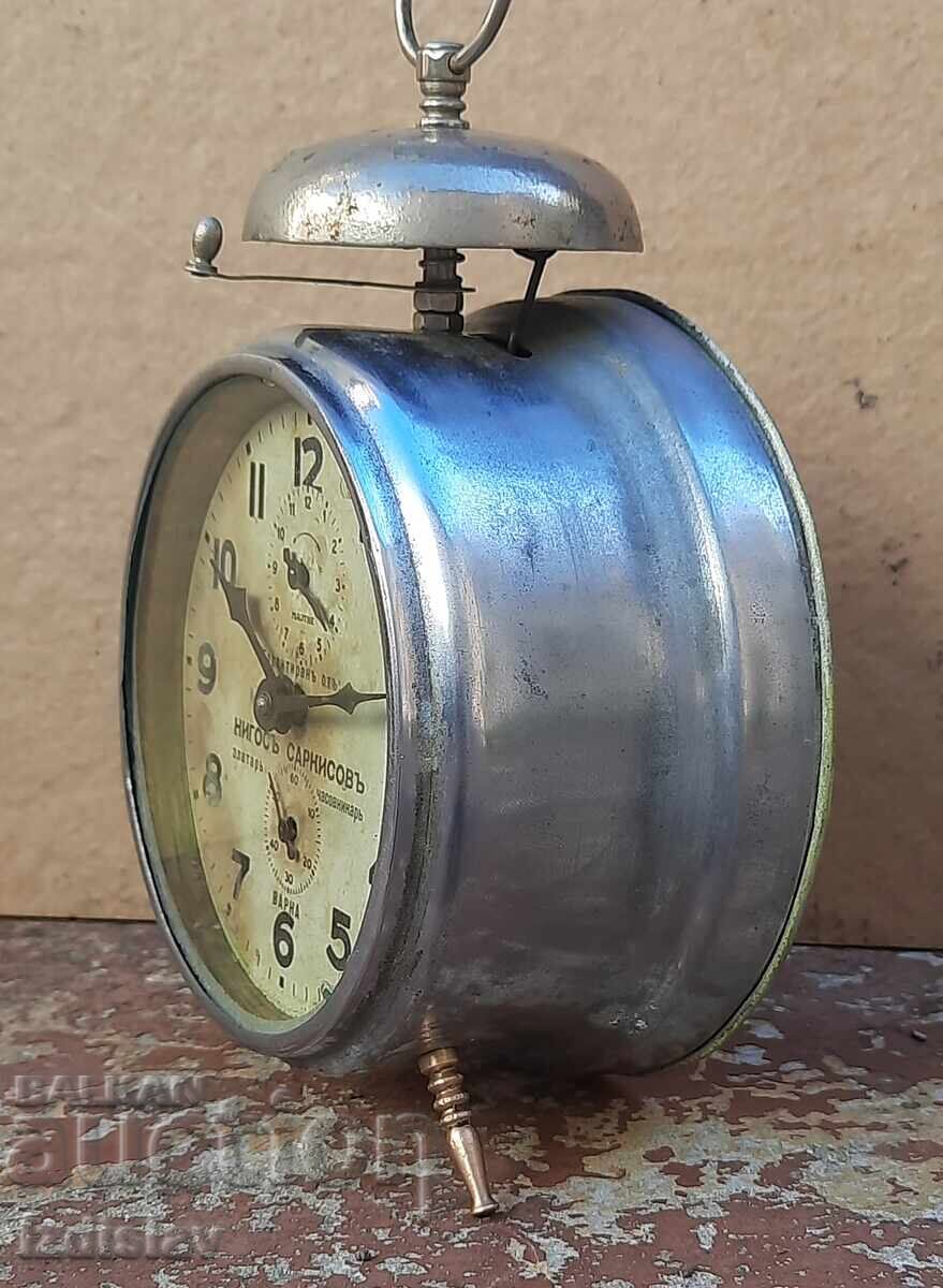 Ceas deșteptător Regatul Bulgariei cu inscripția Varna, bijutier, ceasornicar cu preț 120.00 BGN | € 61.36