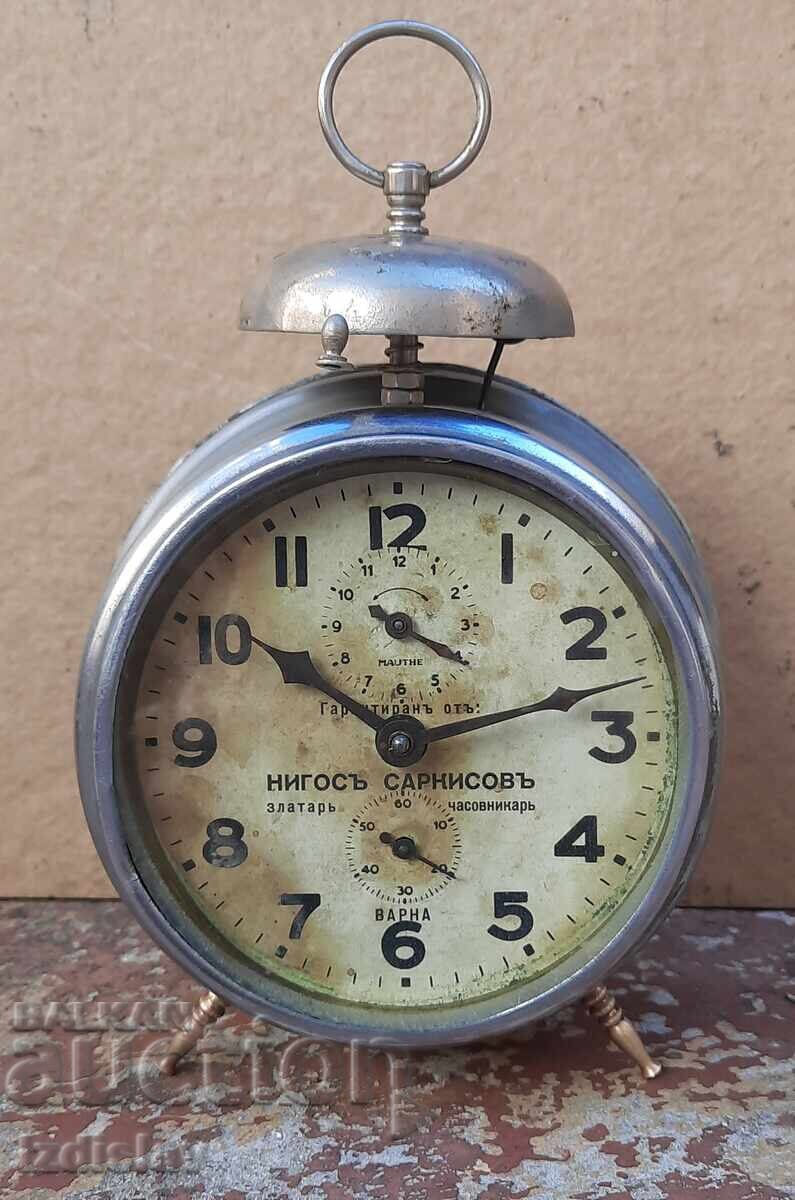 Livrarea Ceas deșteptător Regatul Bulgariei cu inscripția Varna, bijutier, ceasornicar