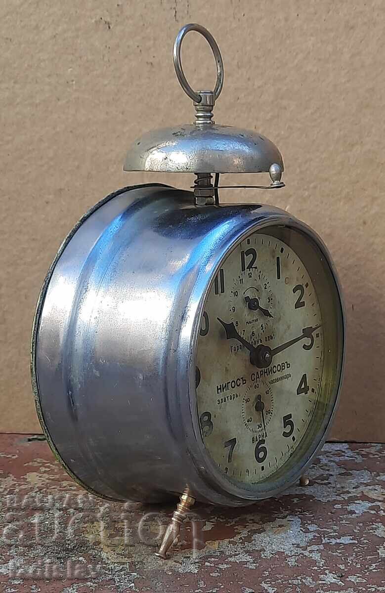 Ceas deșteptător Regatul Bulgariei cu inscripția Varna, bijutier, ceasornicar - 5