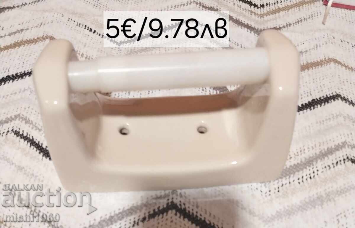 Ceramic toilet paper holder