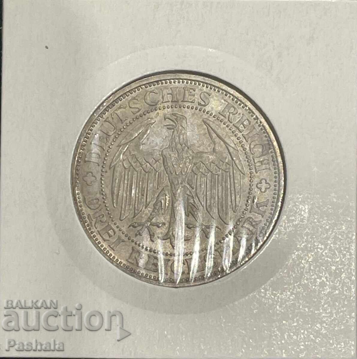 Germania 3 mărci 1929. Calitate cu preț 300.00 BGN | € 153.39