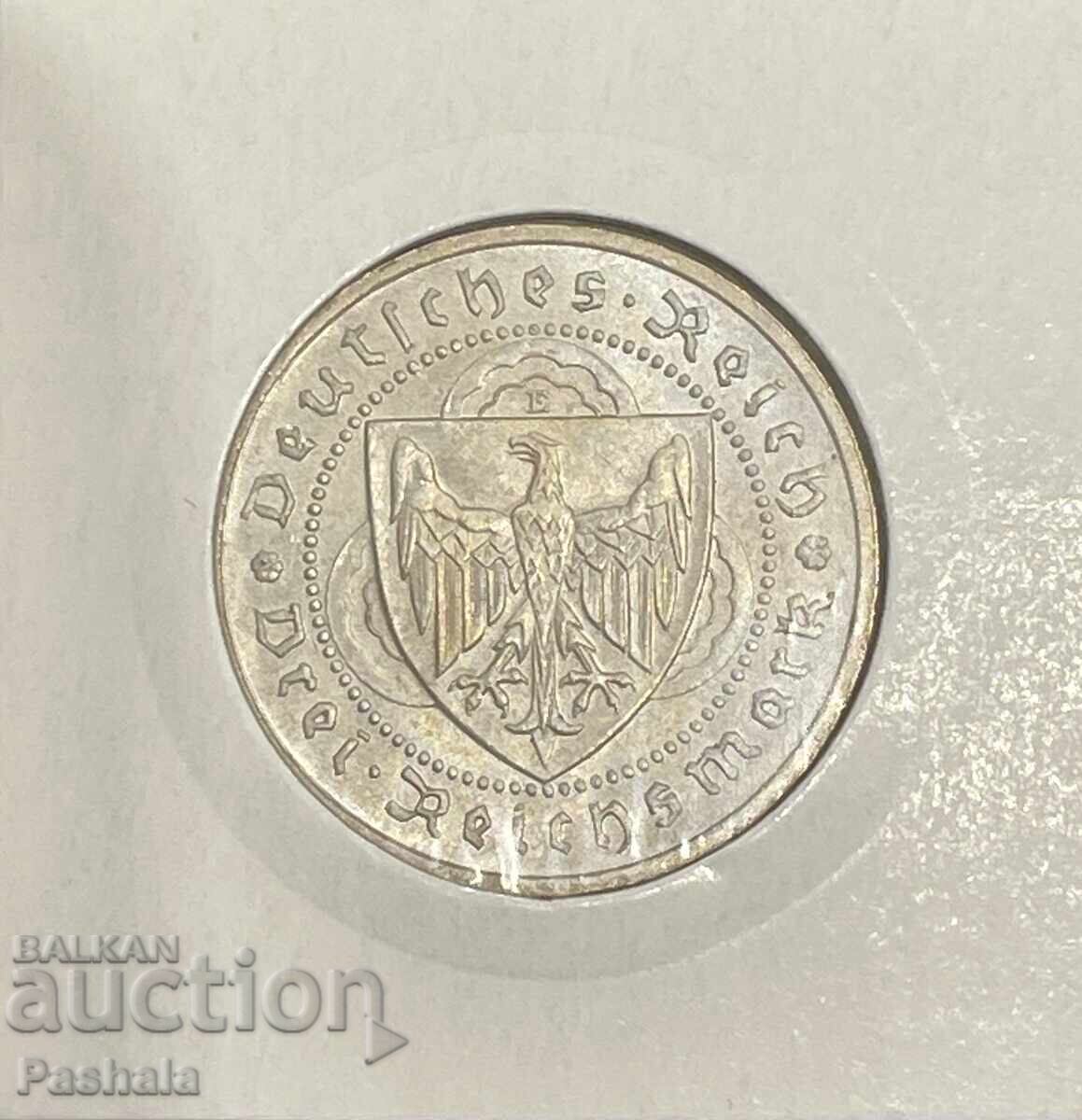 Germany 3 Mark 1930. Quality with price 250.00 BGN | € 127.82
