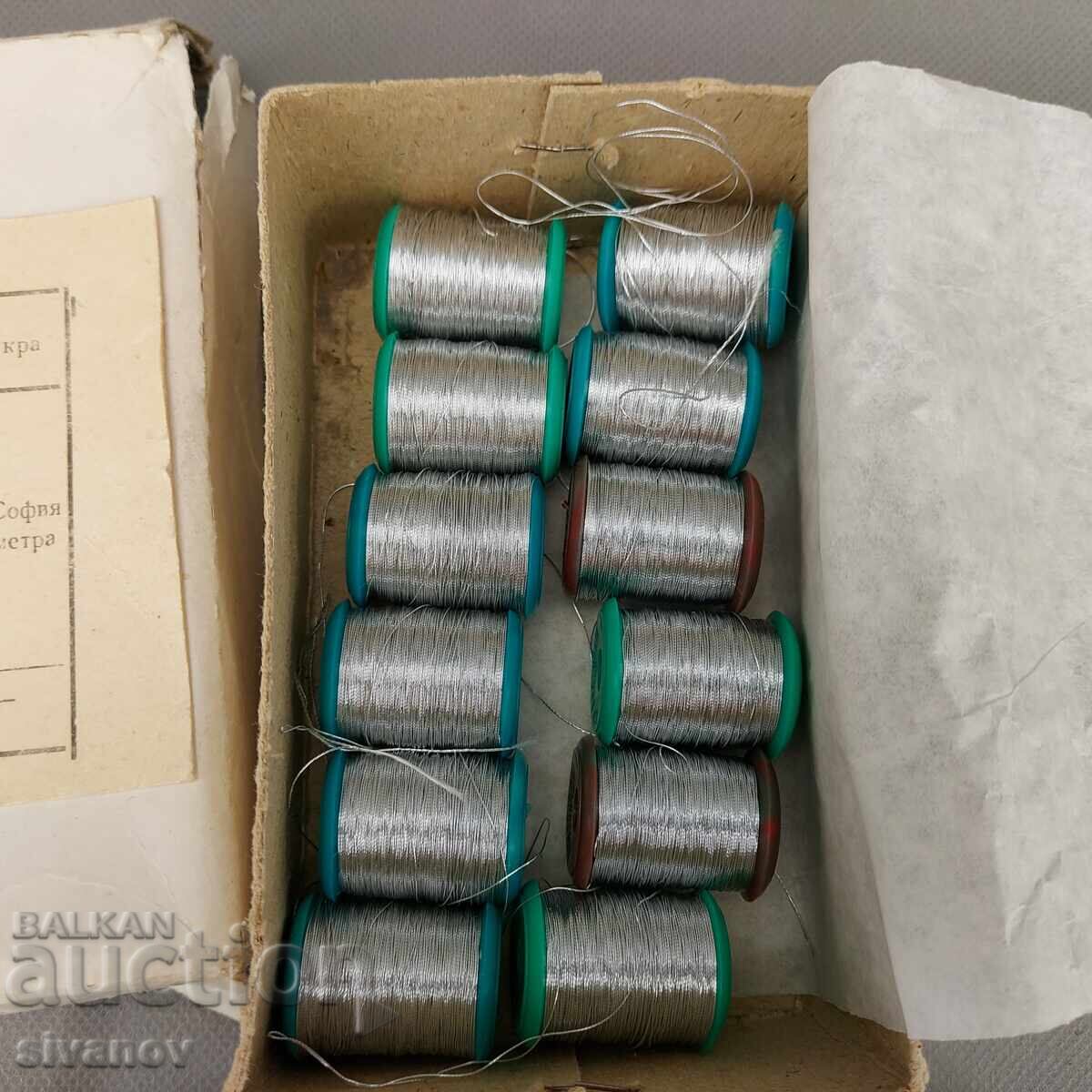 Old silver Lame threads for machine or hand embroidery #3296 with price 19.99 BGN | € 10.22 Old silver Lame threads for machine or hand embroidery #3296 with price 19.99 BGN | € 10.22