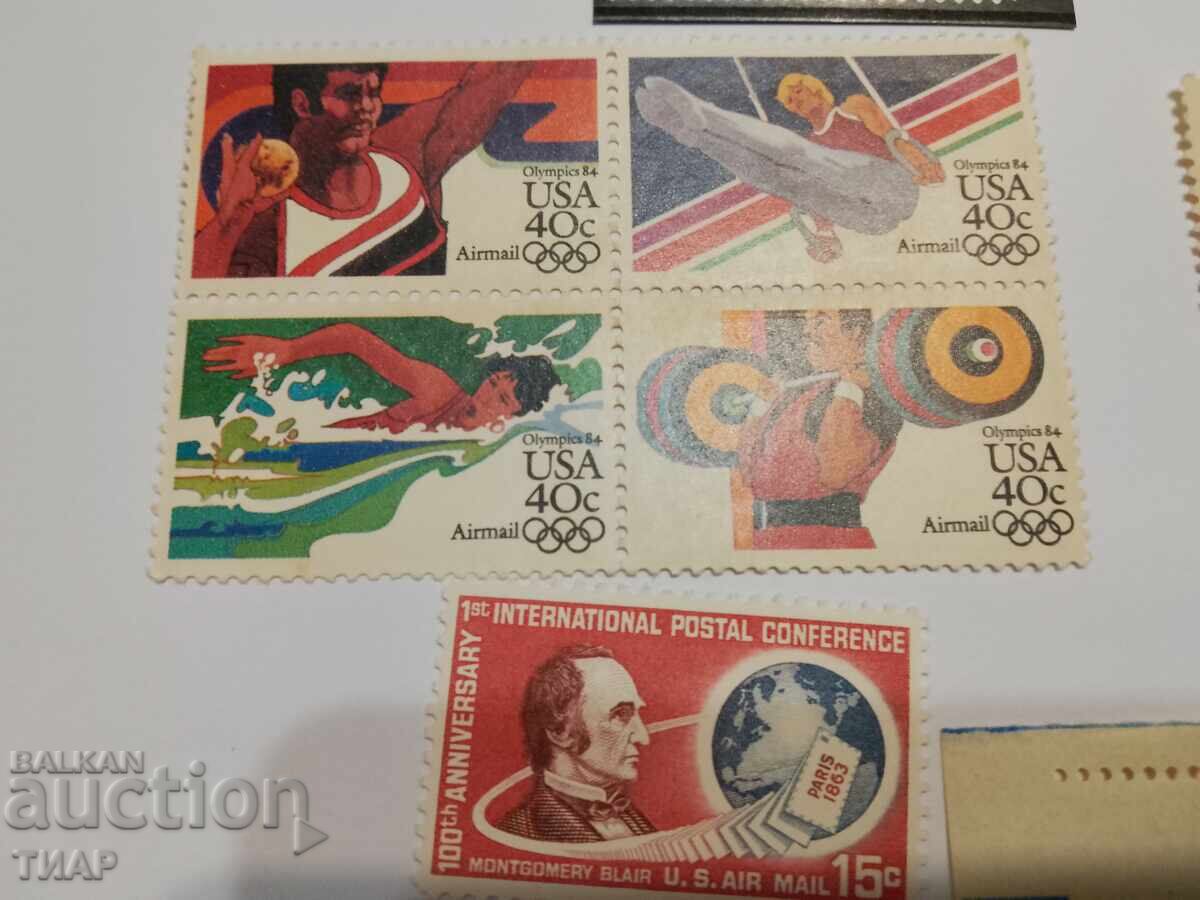 Пощенски марки САЩ -0.01ст - 5 Пощенски марки САЩ -0.01ст - 5