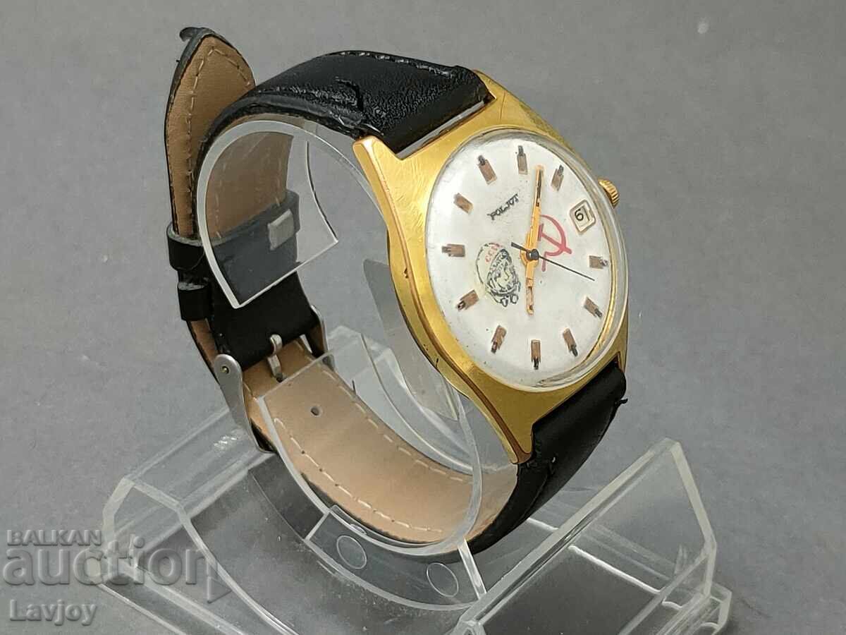 Аукцион Ръчен часовник Полет Poljot Гагарин позлатен