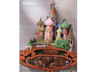 Magnet 3D din lemn autentic de la Moscova, seria Rusia-