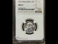 1 лев 1913 ms61