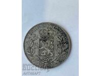 #2 Belgium Rare Silver Coin 5 Francs 1849 Silver Leop. I