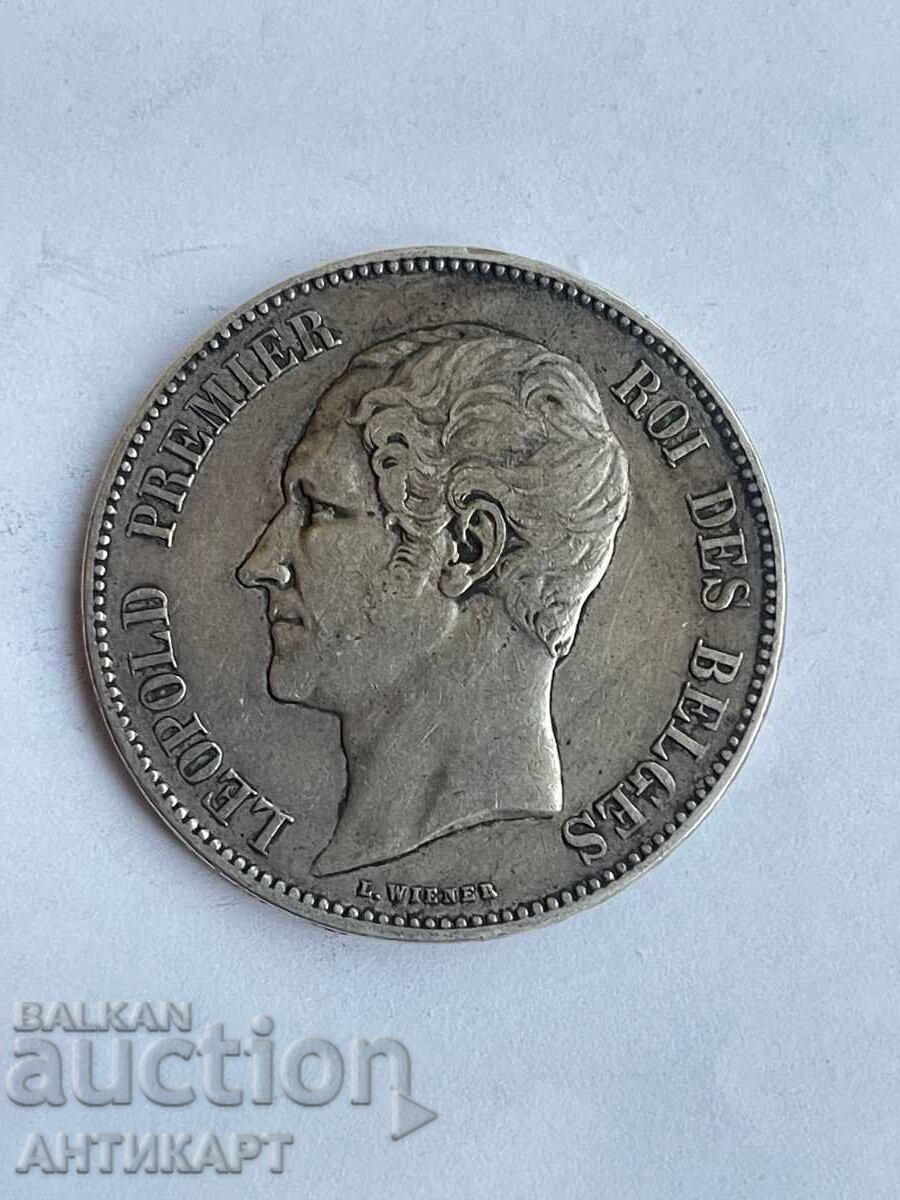 Belgium Rare Silver Coin 5 Francs 1851 Silver Leopold I with price 85.00 BGN | € 43.46 Belgium Rare Silver Coin 5 Francs 1851 Silver Leopold I with price 85.00 BGN | € 43.46