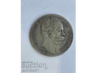 Italy Rare Silver Coin 5 Lire 1879 Silver Umberto