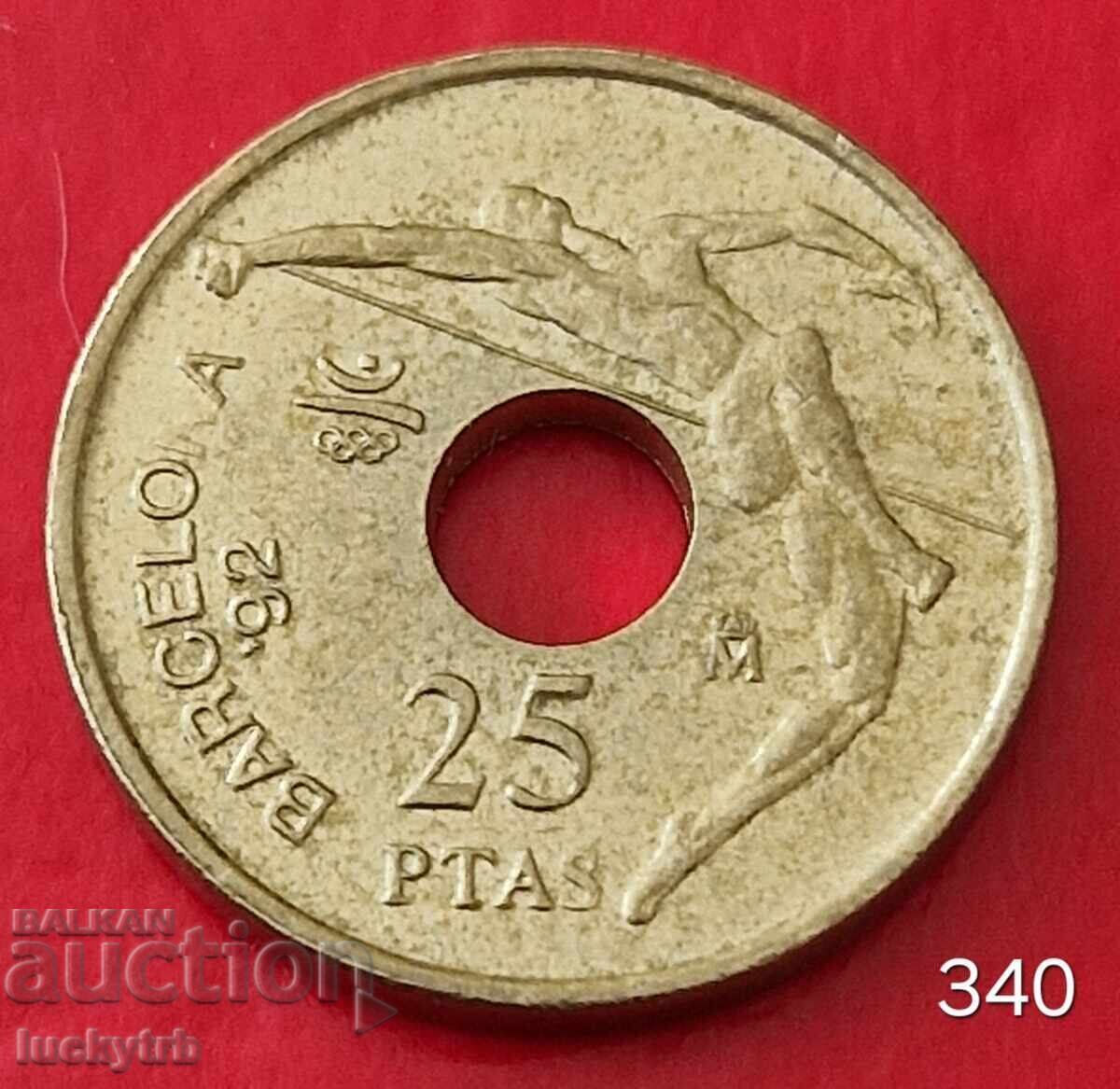 25 pesetas 1991 - Spania 25 pesetas 1991 - Spania
