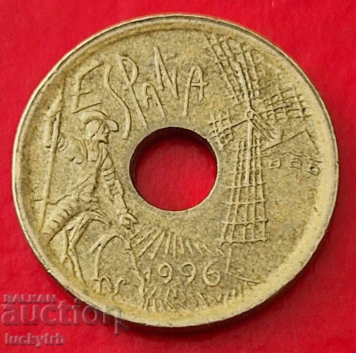 25 πεσέτες 1996 - Ισπανία - Καστίλλη - Λα Μάντσα με τιμή 1.20 BGN | € 0.61