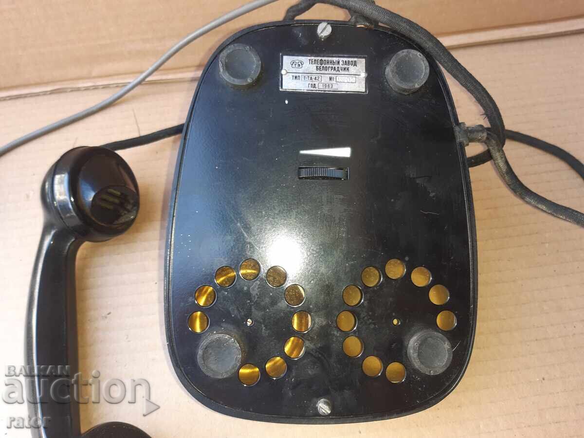 Telefon vechi bulgăresc din bachelită - 1963 - 6