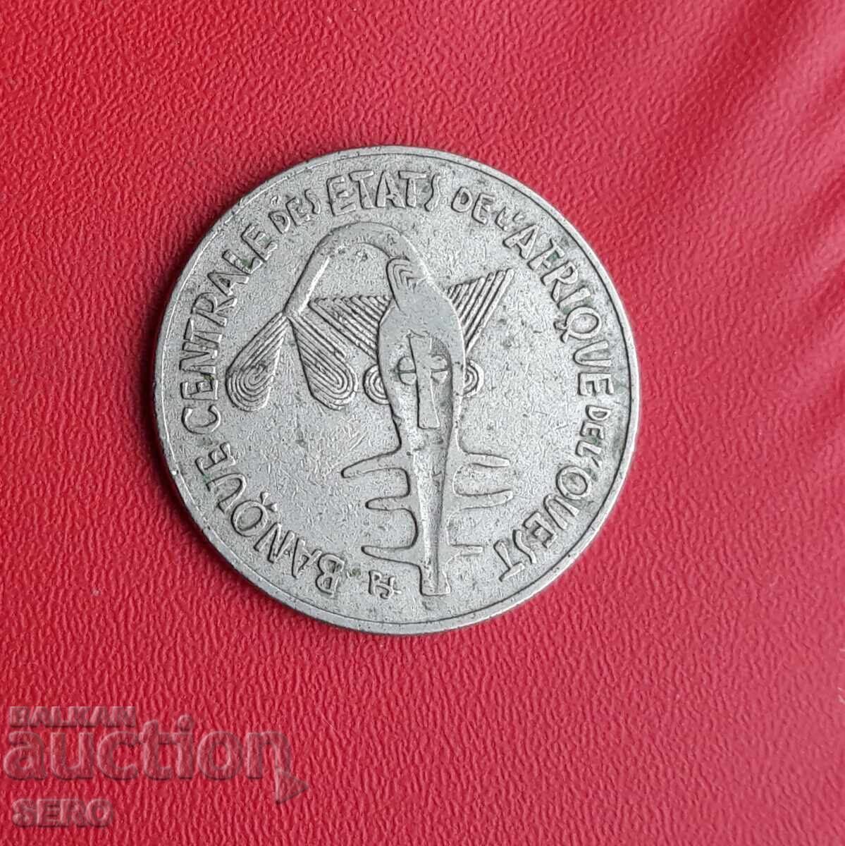 Δυτική Αφρική Γαλλίας - 100 φράγκα 1987 με τιμή 1.30 BGN | € 0.66