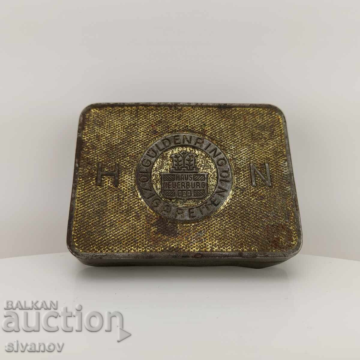 Παλιό μεταλλικό κουτί τσιγάρων Haus Neuerburg Guldenring#4689