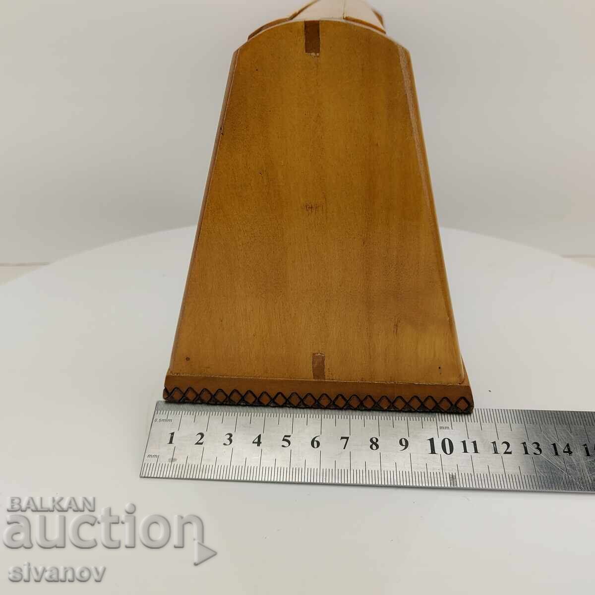 Veche tabacheră bulgărească din lemn pentru țigări, dispenser, #4692 - 5