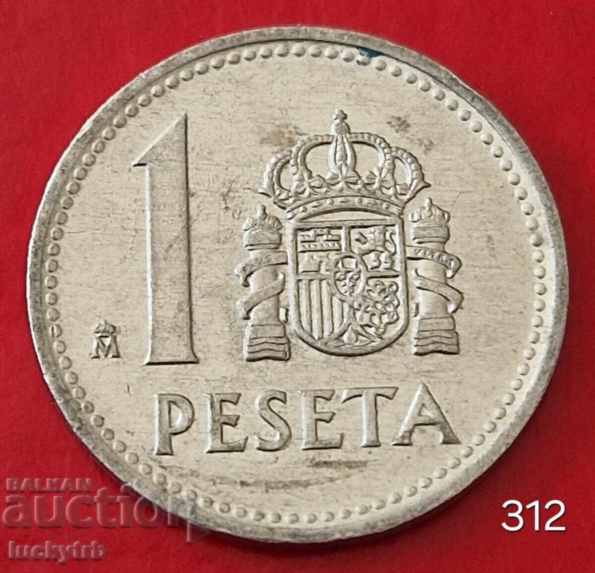 1 peseta 1987 - Spania