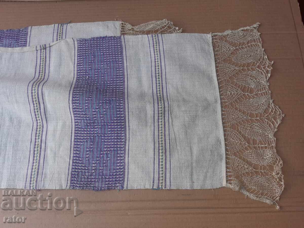 Αυθεντικό υφαντό κεναρένιο μαντήλι με δαντέλα, τελετουργικό μαντήλι - 5 Αυθεντικό υφαντό κεναρένιο μαντήλι με δαντέλα, τελετουργικό μαντήλι - 5