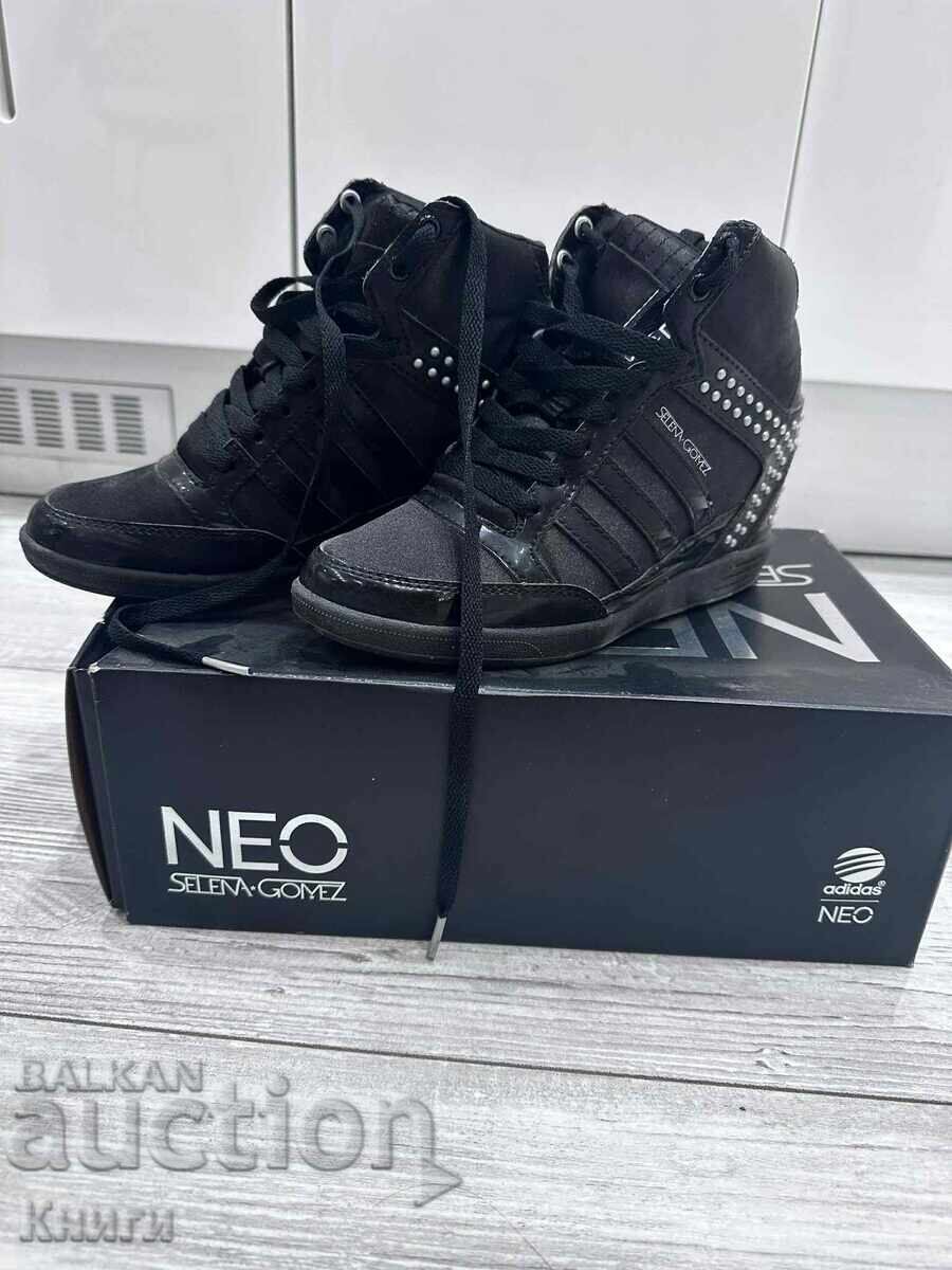 Auction  Adidas Selena Gomez Wmns BB Neo Wedge Black Sneakers - 37.5