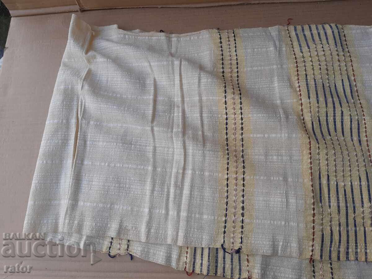 Licitație Autentic prosop țesut cu dantelă, pânză rituală Licitație Autentic prosop țesut cu dantelă, pânză rituală