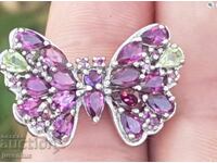 ΑΡΓΥΡΟ ΔΑΧΤΥΛΙΔΙ-ΠΕΤΑΛΟΥΔΑ ΜΕ ΡΟΔΟΛΙΘΟ (ΡΟΖ ΓΡΑΝΑΤΗΣ), ΑΜΕΘΥΣΤΟ ΚΑΙ