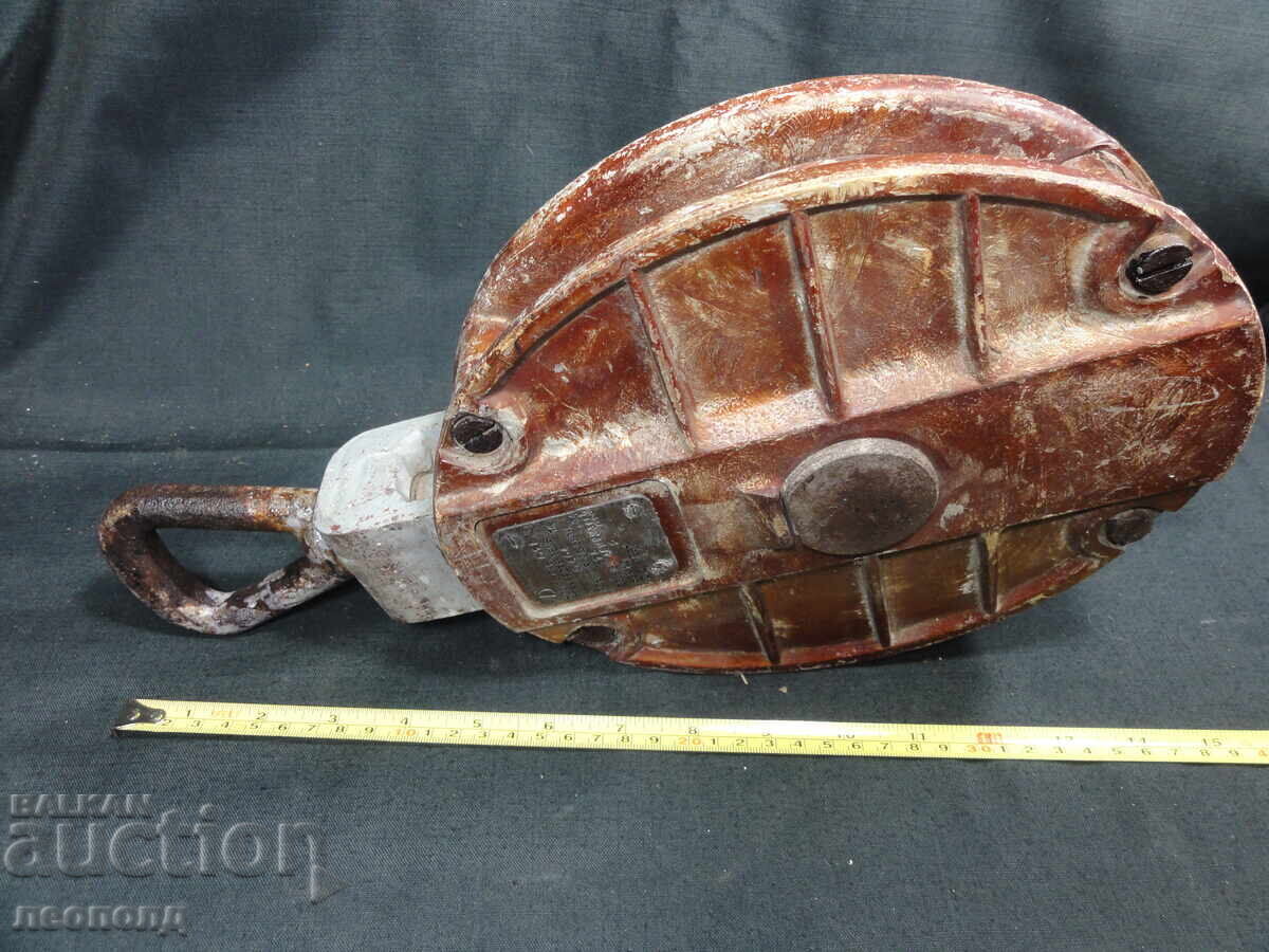 СТАРА РЕТРО КОРАБНА ТАКЕЛАЖНА МАКАРА РОЛКОВ БЛОК ЗА ВЪЖЕ - 7