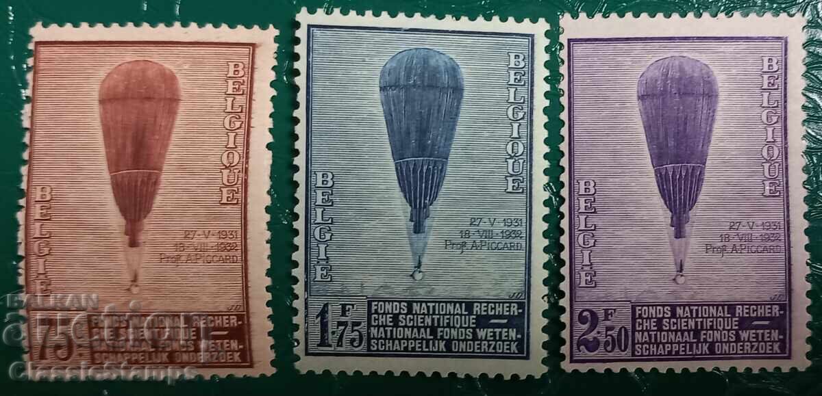 Καθαρή σειρά με αυτοκόλλητο Βέλγιο 1932 Καθαρή σειρά με αυτοκόλλητο Βέλγιο 1932