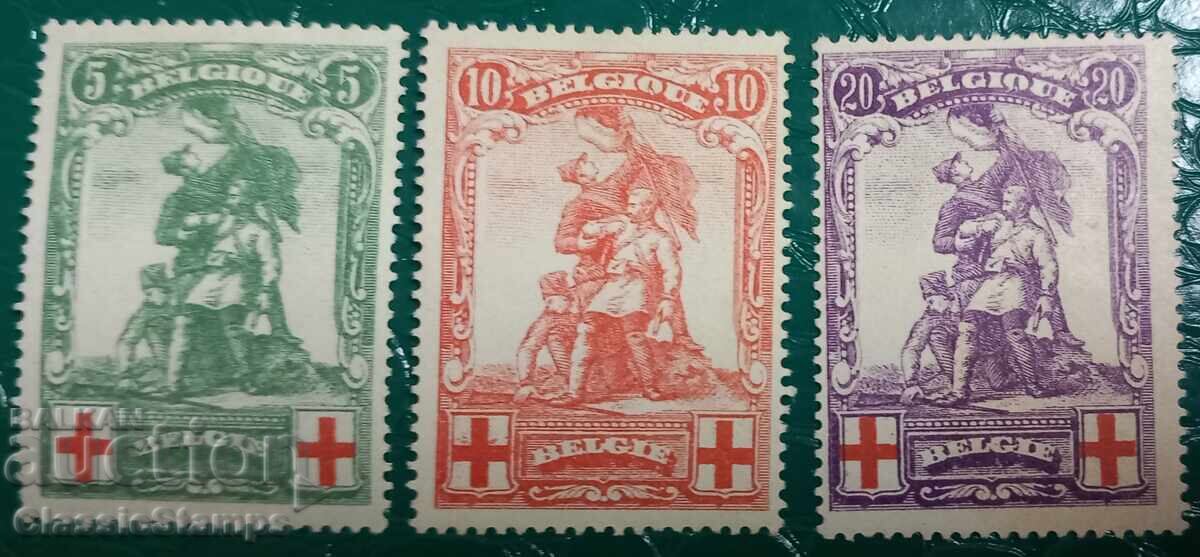 Clean series with stamp Belgium 1914 Clean series with stamp Belgium 1914