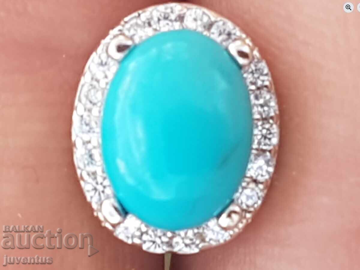 SILVER EARRINGS WITH TURQUOISE (ARIZONA, USA) with price 119.00 BGN | € 60.84