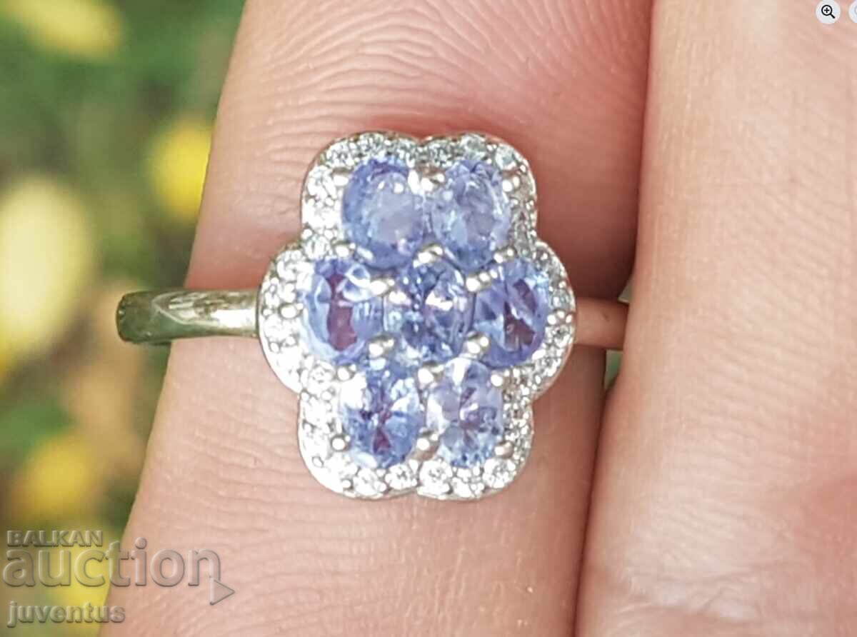 Auction SILVER RING WITH TANZANITE (TANZANIA) Auction SILVER RING WITH TANZANITE (TANZANIA)