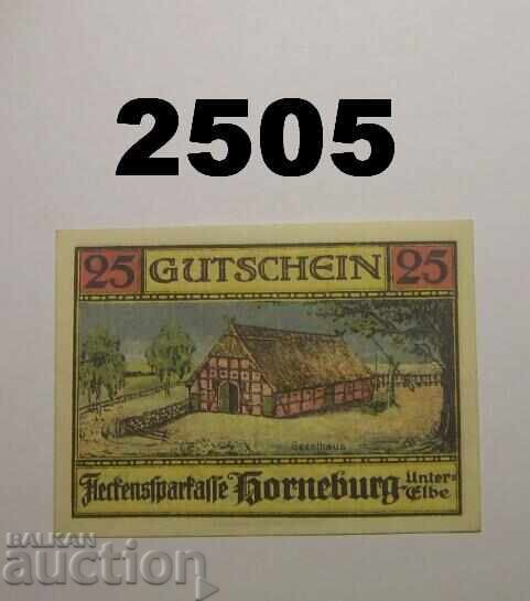 Horneburg 25 pfennig 1921 Γερμανία με τιμή 2.00 BGN | € 1.02