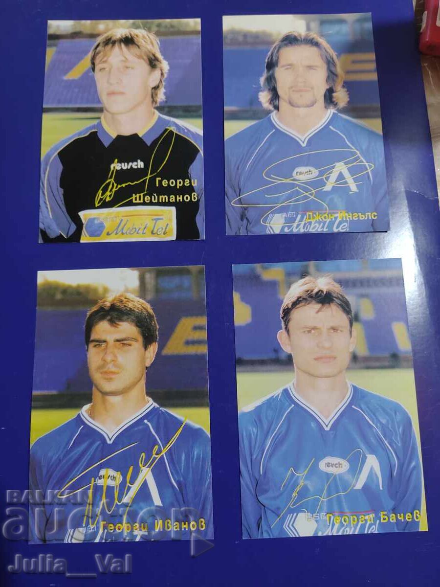 PFC Levski - 11 cărți poștale cu autografe PFC Levski - 11 cărți poștale cu autografe