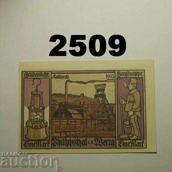 Φιλιπστάλ 1 μάρκο 1921 Γερμανία με τιμή 3.00 BGN | € 1.53