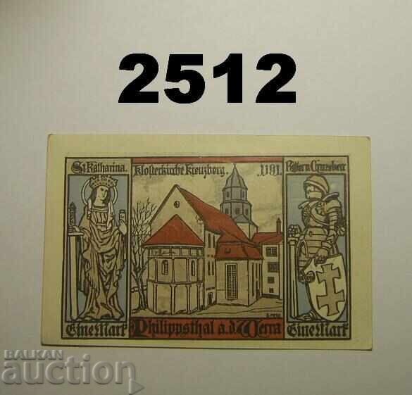 Philippsthal 1 mark 1921 Германия с цена 2.00 лв. | € 1.02