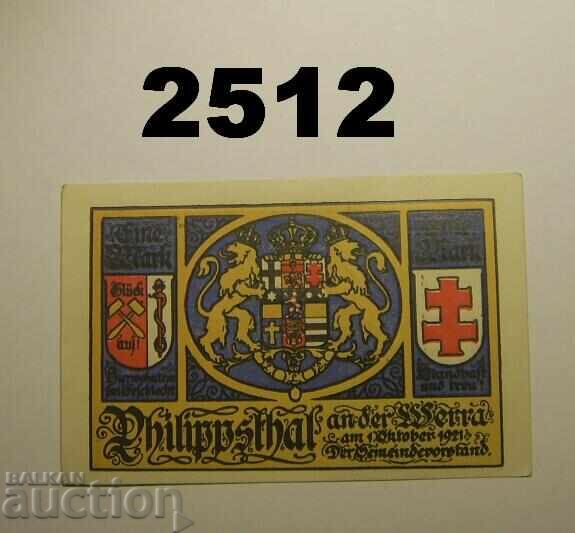 Philippsthal 1 mark 1921 Германия