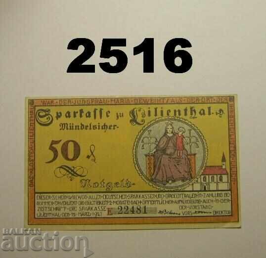 Lilienthal 50 pfennig 1921 Германия Lilienthal 50 pfennig 1921 Германия