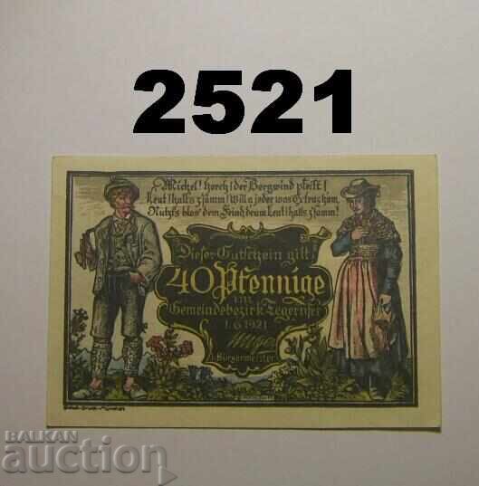 Tegernsee 40 pfennig 1921 Germania