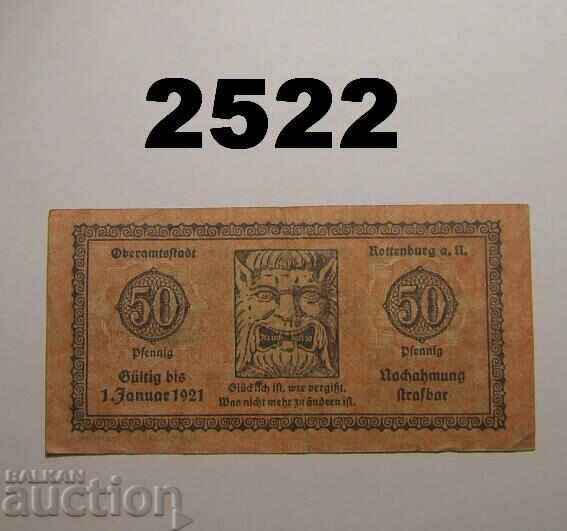 Rottenburg 50 pfennig 1921 Germania