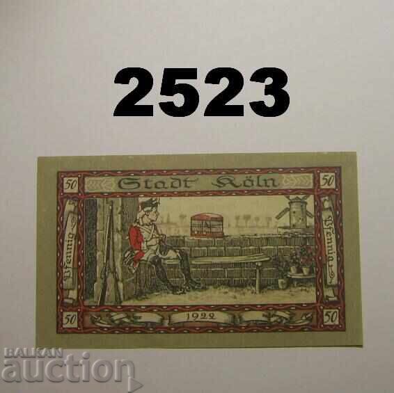 Köln 50 pfennig 1922 Germania cu preț 2.00 BGN | € 1.02