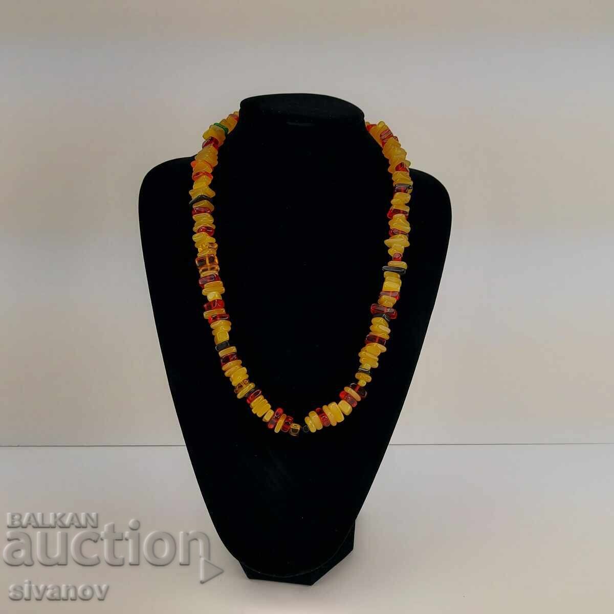 Old necklace made of old plastic bakelite Faturan Catalin #4701