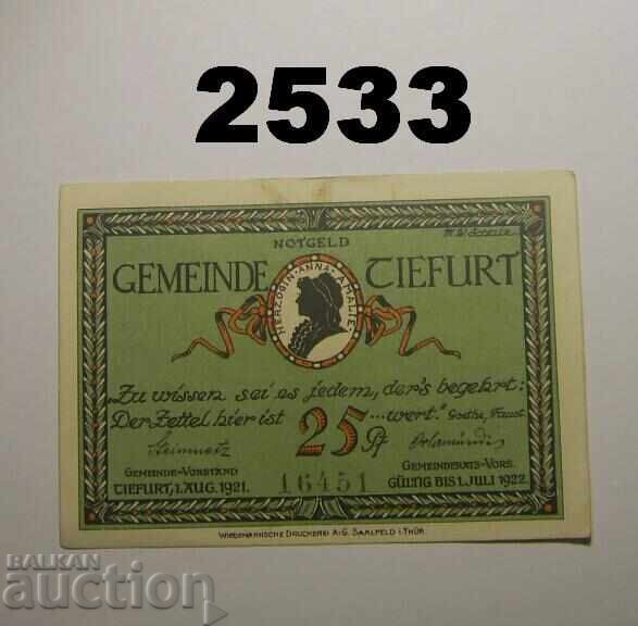 Τίφουρτ 25 πφένιγκ 1921 Γερμανία