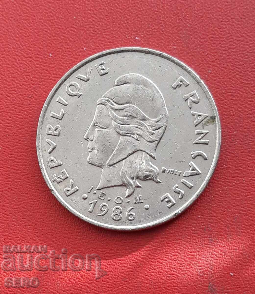 French Polynesia - 20 Francs 1986 with price 3.01 BGN | € 1.54 French Polynesia - 20 Francs 1986 with price 3.01 BGN | € 1.54