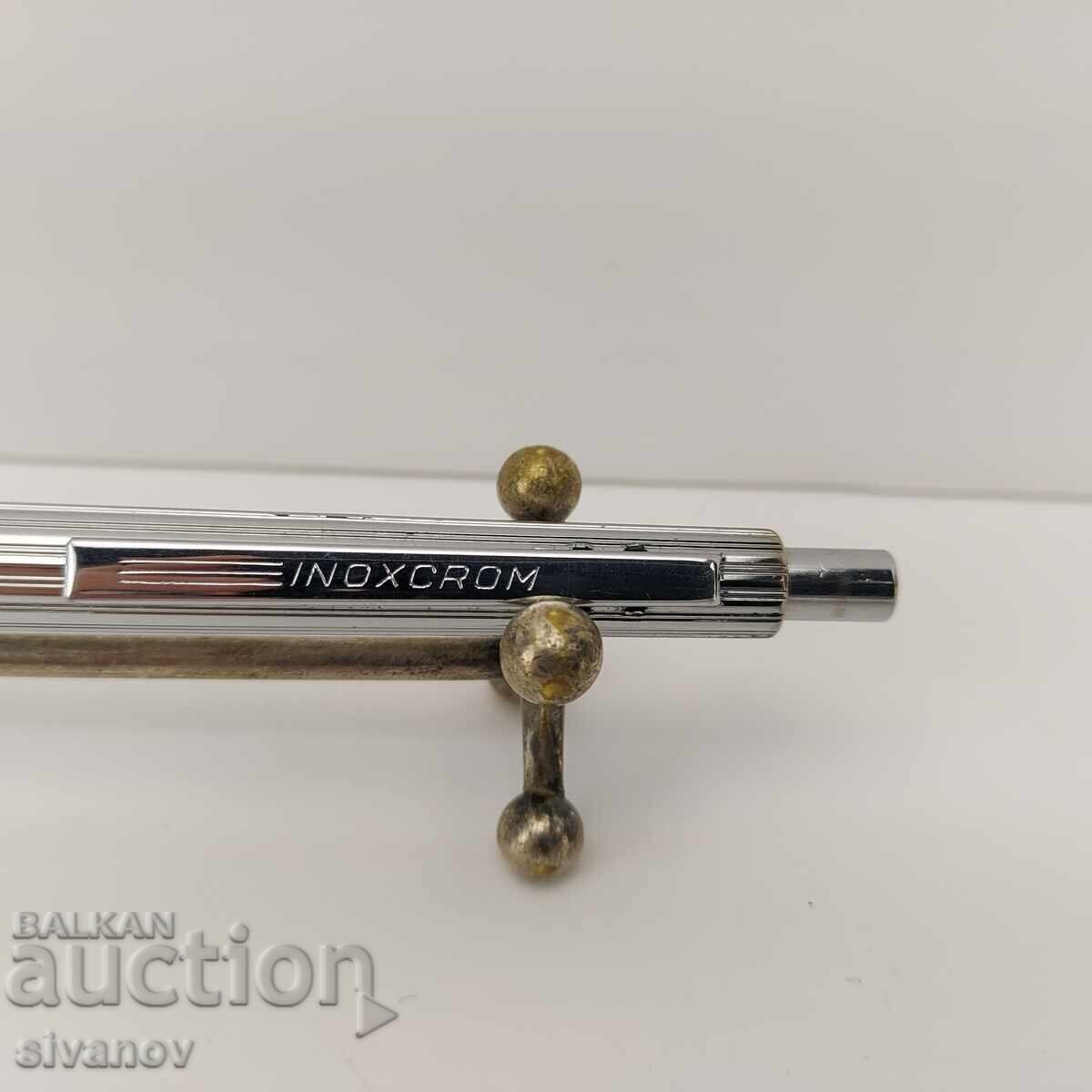 Stilou vechi INOXCROM albastru și cromat Spania #4722 cu preț 14.99 BGN | € 7.66 Stilou vechi INOXCROM albastru și cromat Spania #4722 cu preț 14.99 BGN | € 7.66