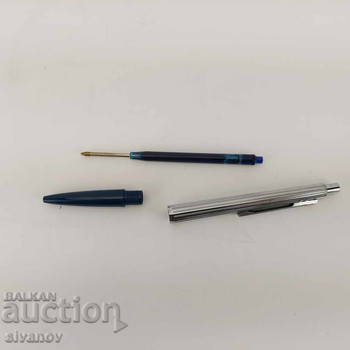 Stilou vechi INOXCROM albastru și cromat Spania #4722 - 7 Stilou vechi INOXCROM albastru și cromat Spania #4722 - 7
