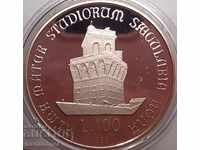 100 Лири 1988 Юбилей на Университа Болоня PROOF UNC