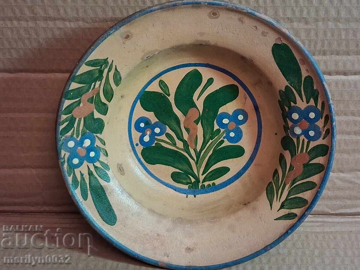 Auction  Old clay pot, pottery, plate