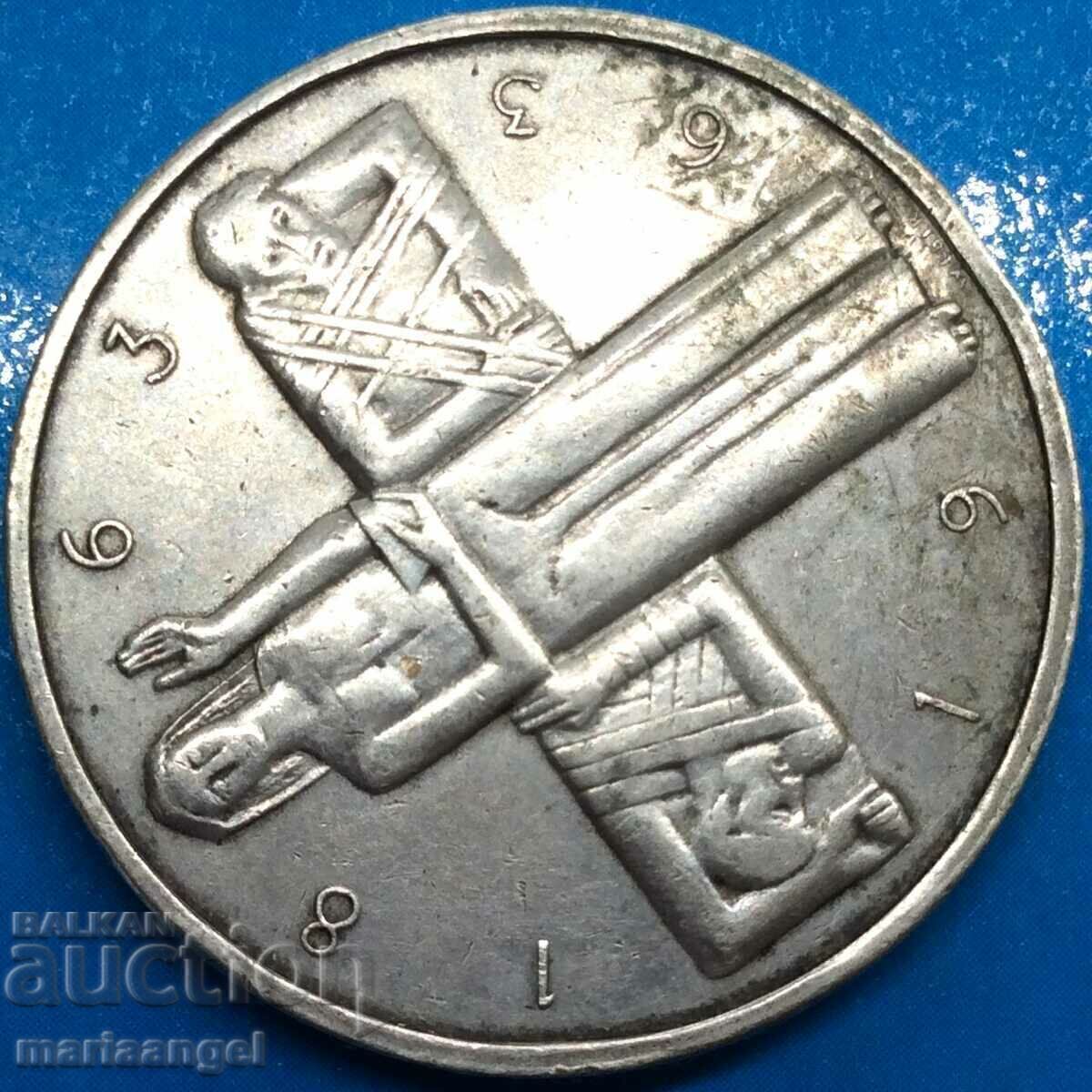 Auction 5 Francs 1963 Switzerland Jubilee "Red Cross" 15g Silver Auction 5 Francs 1963 Switzerland Jubilee "Red Cross" 15g Silver