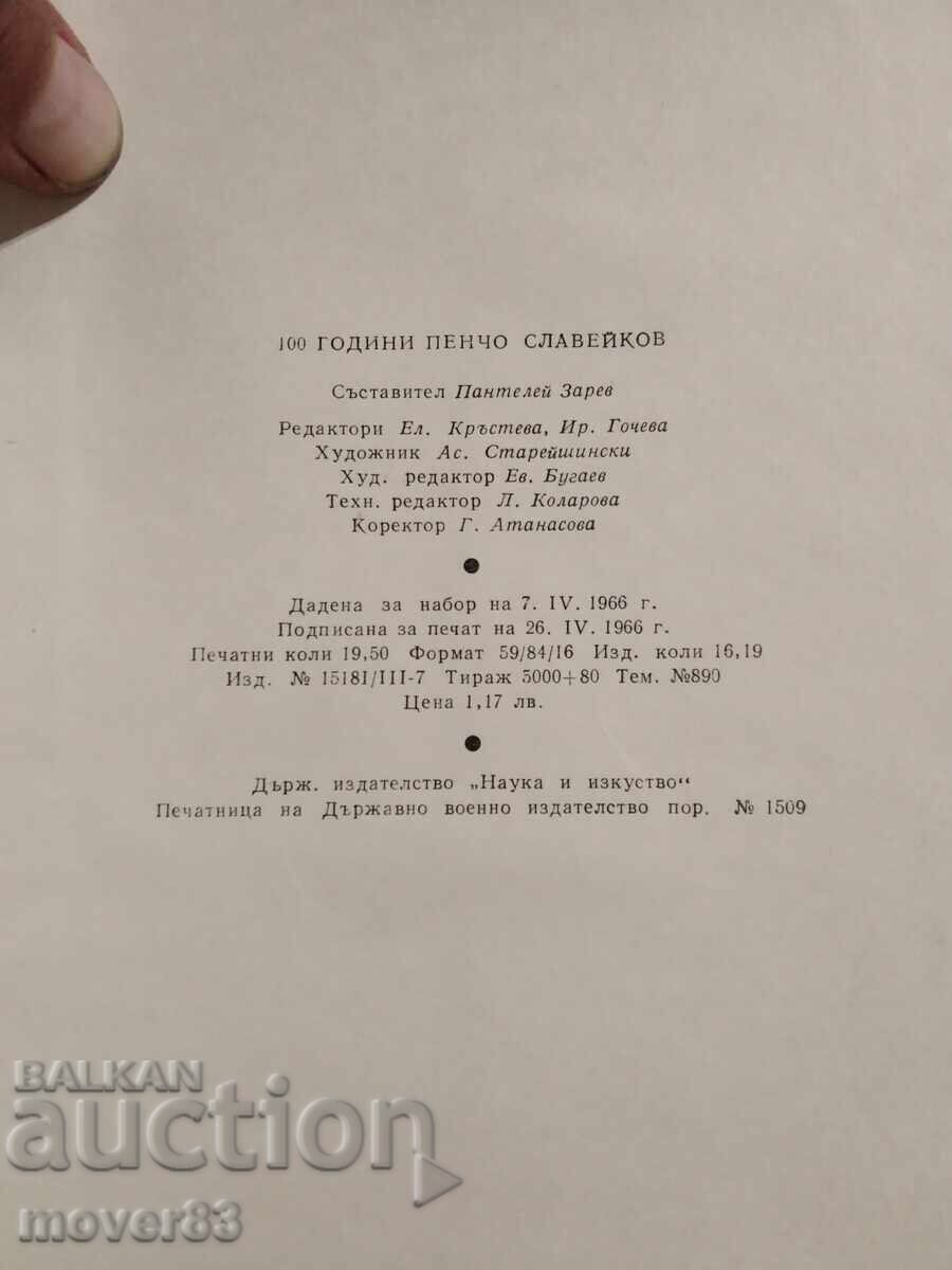 Auction 100 years of Pencho Slaveikov Auction 100 years of Pencho Slaveikov